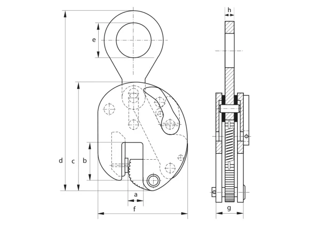 Green Pin® Lifting Clamp V-type - Green Pin
